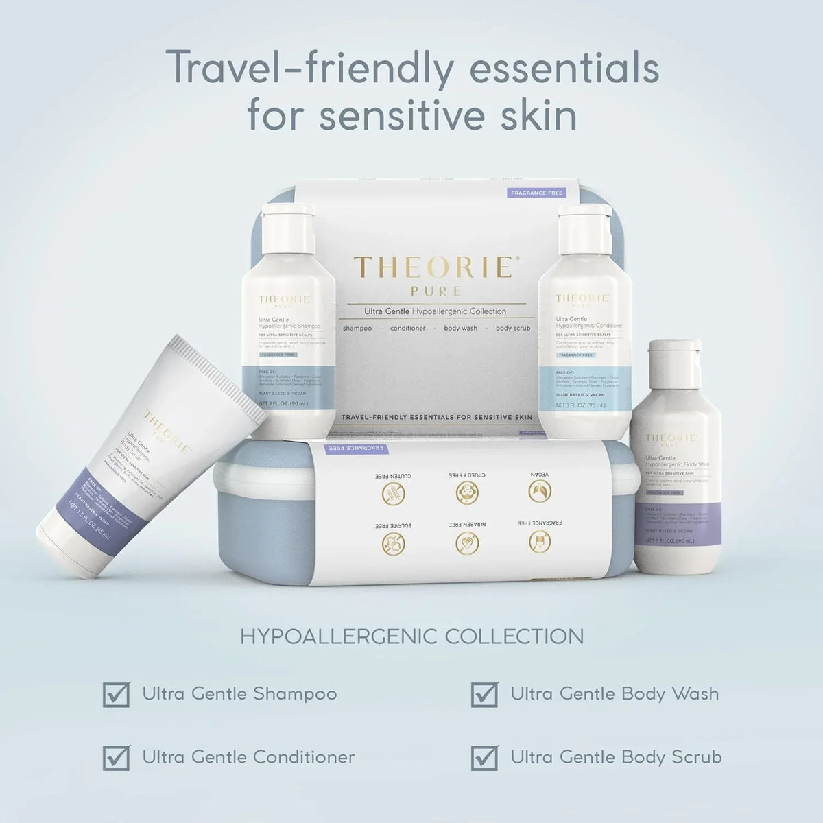 Theorie - Ultra Gentle Hypoallergenic Travel Kit 4pc