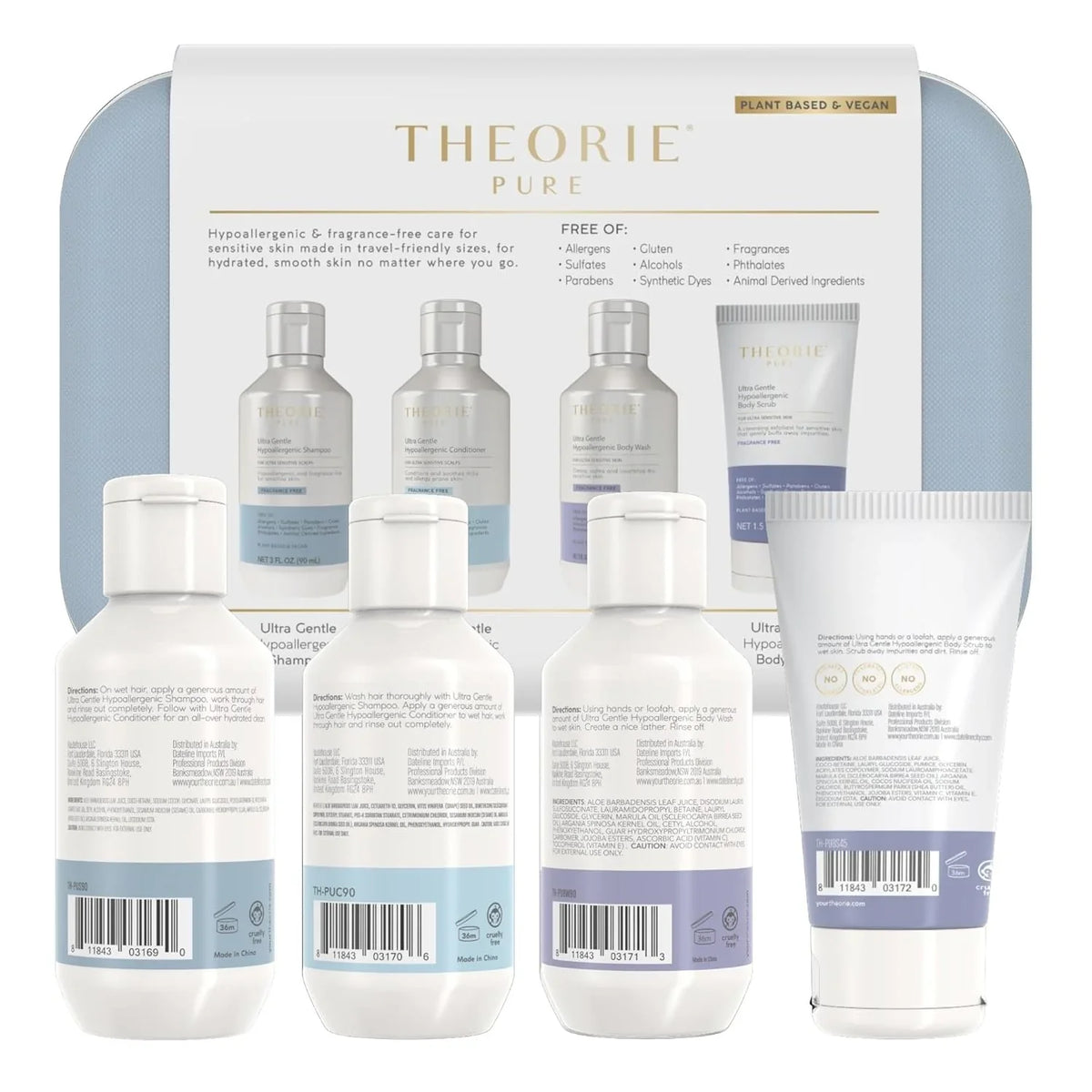 Theorie - Ultra Gentle Hypoallergenic Travel Kit 4pc