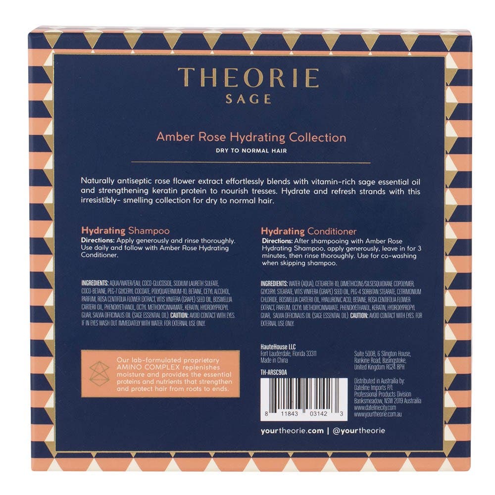 Theorie - Amber Rose Hydrating Shampoo + Conditioner Set 90ml