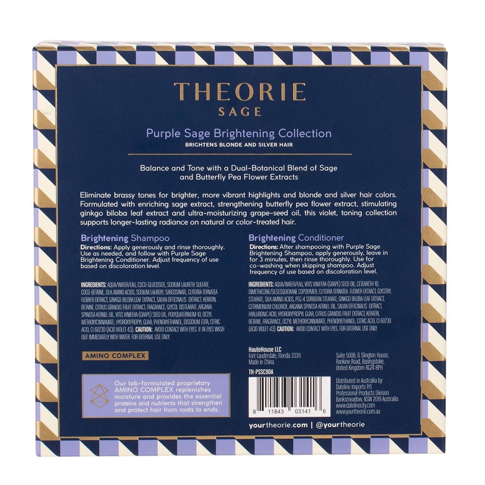 Theorie - Purple Sage Brightening Shampoo + Conditioner Set 90ml