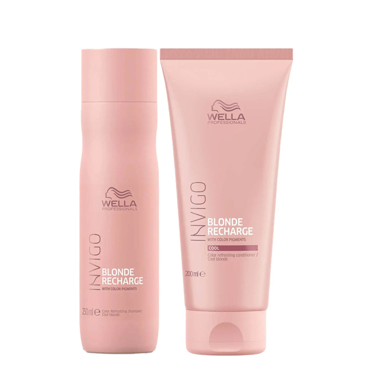 Wella Professionals - Invigo Blonde Recharge Cool Blonde Color Refreshing Shampoo 250ml & Conditioner 200ml Duo Bundle
