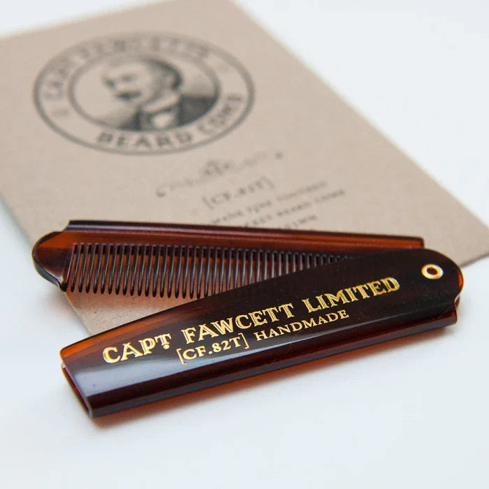 Captain Fawcett - Folding Pocket Beard Comb (7777)