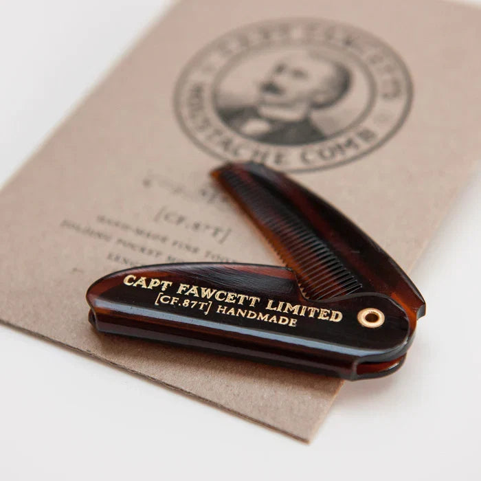 Captain Fawcett - Folding Pocket Moustache Comb (7778)