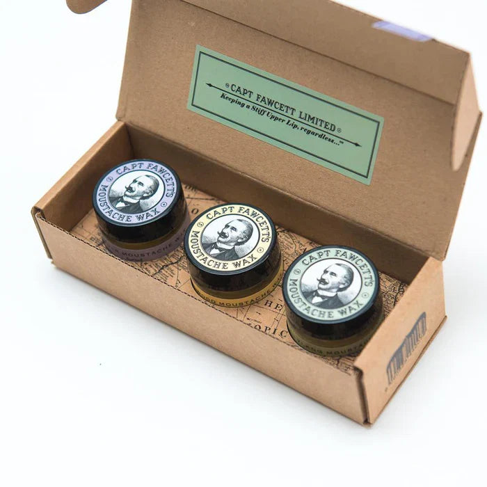 Captain Fawcett - Moustache Wax Cornucopia  3 x 15ml
