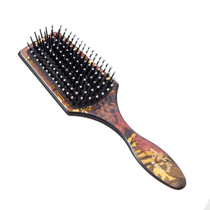 Kent - Floral Small Cushioned Paddle Brush, Nylon Quills
