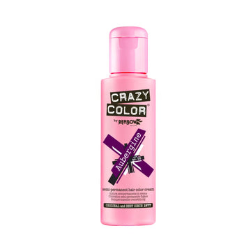 Crazy Color - Semi-Permanent Hair Color Aubergine 100ml