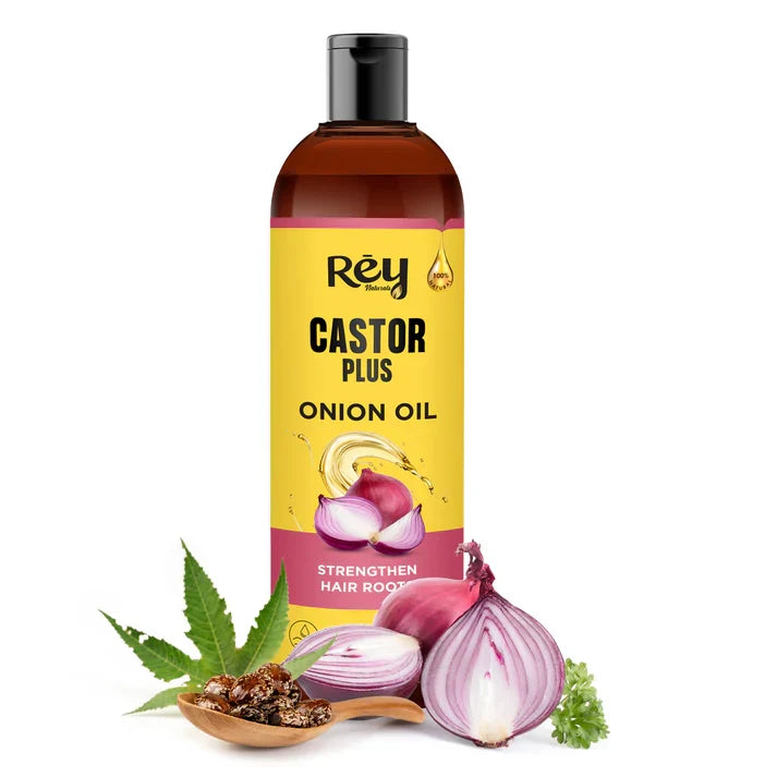Rey Naturals - Castor Plus Onion Hair Oil - Nourishing Blend for Hair Growth | 100ml - Nexus hair