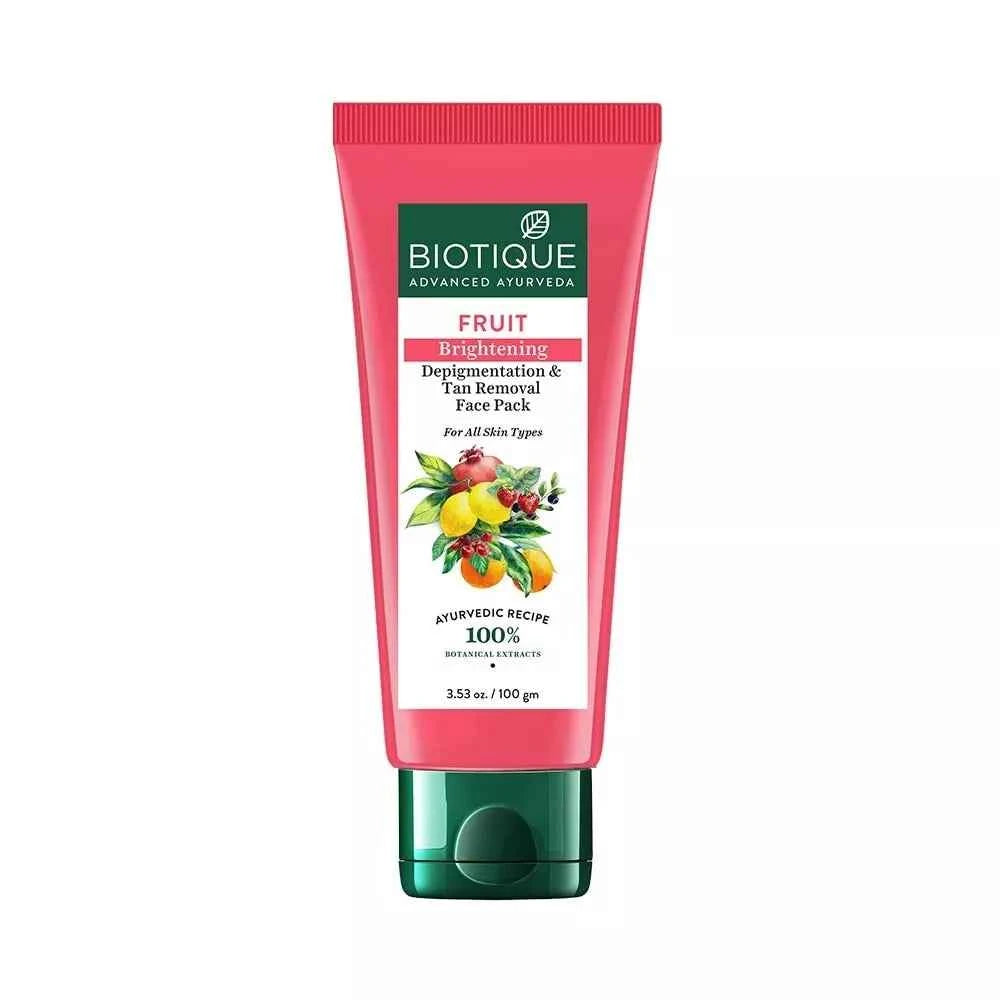 Biotique Fruit Brightening Depigmentation & Tan Removal Face Pack 100g