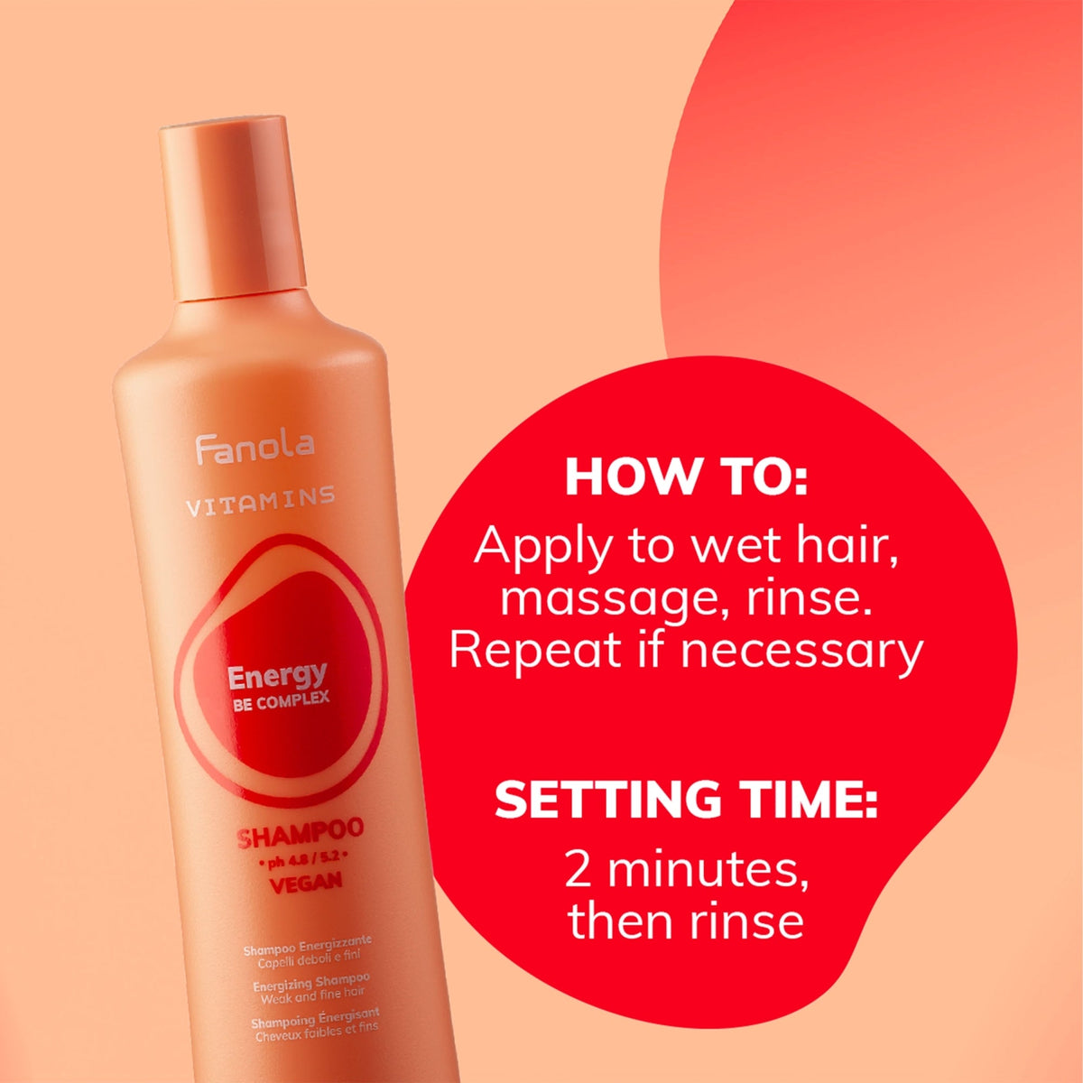 Fanola - Vitamins Energizing Shampoo 1000ml