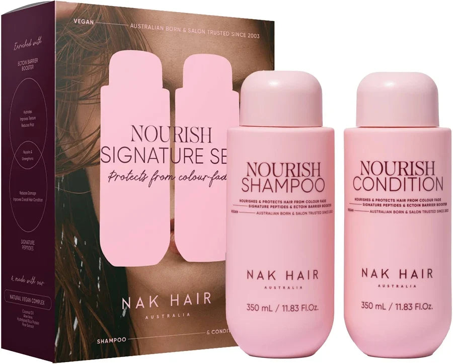 Nak Hair - Signature Nourish Duo Pack - Nourish Shampoo 350ml and Nourish Conditioner 350ml Duo Gift Pack