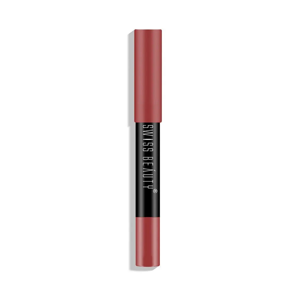 Swiss Beauty - Stay On Lip Crayon Matte Finish for 12hr Shade No. 20  Peach Love