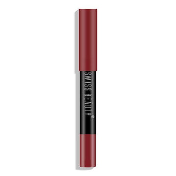 Swiss Beauty - Stay On Lip Crayon Matte Finish for 12hr Shade No. 14 Ash Red