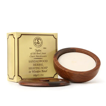 Taylor of Old Bond Street - Sandalwood Soap 100g in Wooden Bowl